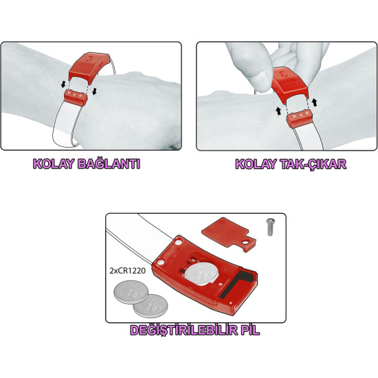 Festival & Parti LED Bileklik 3 Farklı Mod Işıklı 1 Adet Festival & Parti LED Bileklik 3 Farklı Mod Işıklı 1 Adet