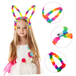 Fiber Optik LED Gökkuşağı Tavşan Kulak  Fiber Optik LED Gökkuşağı Tavşan Kulak