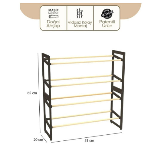 4 Katlı Ahşap Ayakkabılık 4 Katlı Ahşap Ayakkabılık