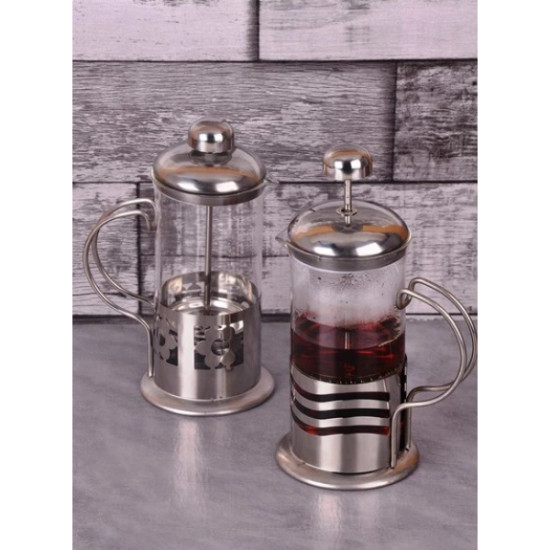 Çelik Kulplu Cam French Press - 350 ml Çelik Kulplu Cam French Press - 350 ml