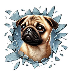 Fulcar French Bulldog Araç Stickerı Fulcar French Bulldog Araç Stickerı
