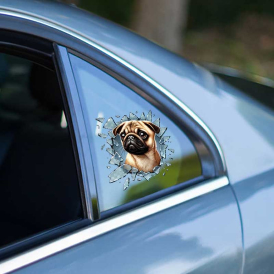 Fulcar French Bulldog Araç Stickerı Fulcar French Bulldog Araç Stickerı