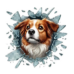 Fulcar Australian Shepherd Araç Stickerı  Fulcar Australian Shepherd Araç Stickerı
