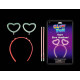 Glow Stick Karanlıkta Yanan Fosforlu Kalp Taç 12 Adet
