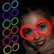 Glow Stick Yuvarlak Parti Gözlüğü 6 Adet