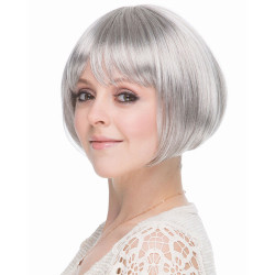Gri Gümüş Renk Düz Kesim Astarlı Küt Parti Peruğu  Gri Gümüş Renk Düz Kesim Astarlı Küt Parti Peruğu