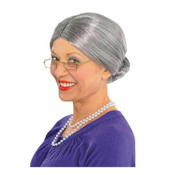 Gri Yaşlı Peruğu çocuk yetişkin uyumlu Gri Yaşlı Peruğu çocuk yetişkin uyumlu