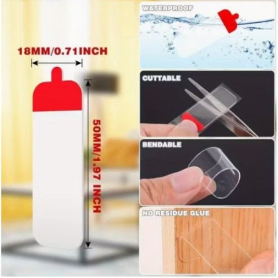 60 Parça Kolay Açılır Güçlü Çift Taraflı Bant 18mmx50mm 60 Parça Kolay Açılır Güçlü Çift Taraflı Bant 18mmx50mm