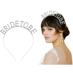 Gümüş Kaplama Kristal Taşlı Bride To Be Gelin Tacı Gümüş Kaplama Kristal Taşlı Bride To Be Gelin Tacı