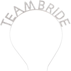 Gümüş Kaplama Kristal Taşlı Team Bride Taç Gümüş Kaplama Kristal Taşlı Team Bride Taç