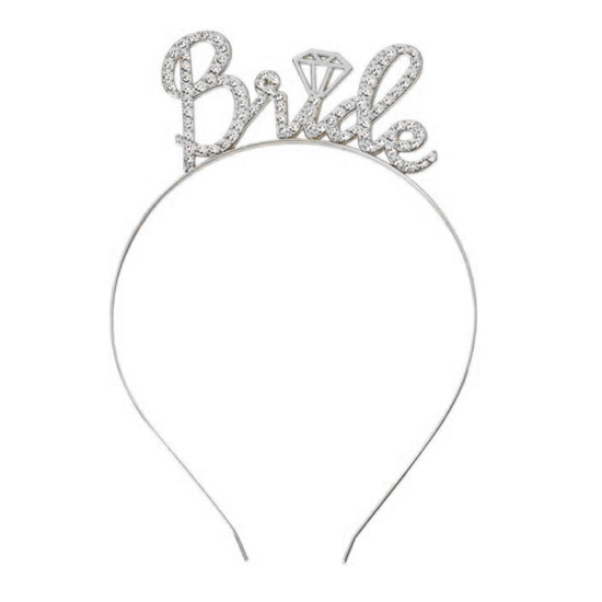 Gümüş Renkli Taşlı “Bride” Gelin Tacı Gümüş Renkli Taşlı “Bride” Gelin Tacı
