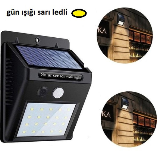 Hareket Sensörlü Güneş Enerjili Lamba 20 led Hareket Sensörlü Güneş Enerjili Lamba 20 led