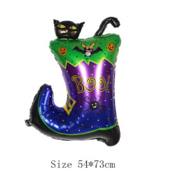 Halloween Çizmeli Kara Kedi Folyo Balon  Halloween Çizmeli Kara Kedi Folyo Balon