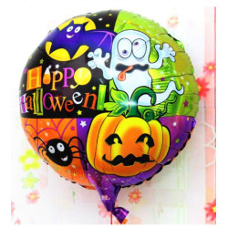 Halloween Örümcekli Kabaklı Folyo Balon 18 inç Halloween Örümcekli Kabaklı Folyo Balon 18 inç