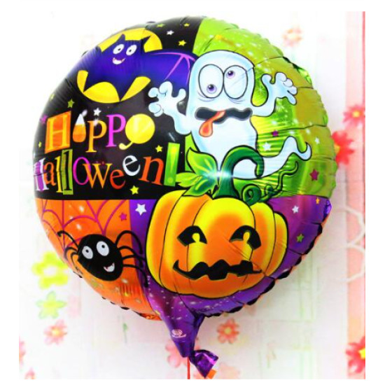 Halloween Örümcekli Kabaklı Folyo Balon 18 inç Halloween Örümcekli Kabaklı Folyo Balon 18 inç