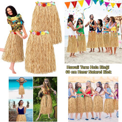 Hawaii Tarzı Hula Eteği – 60 cm Hasır Natural Etek Hawaii Tarzı Hula Eteği – 60 cm Hasır Natural Etek