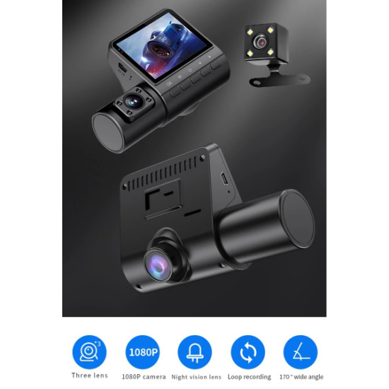 M80 3 Lens Araç Kamerası M80 3 Lens Araç Kamerası