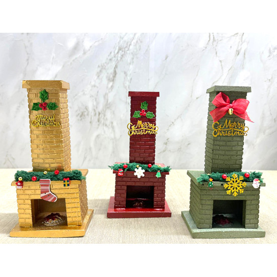 Noel Temalı Polyester Şömine Tütsülük Noel Temalı Polyester Şömine Tütsülük