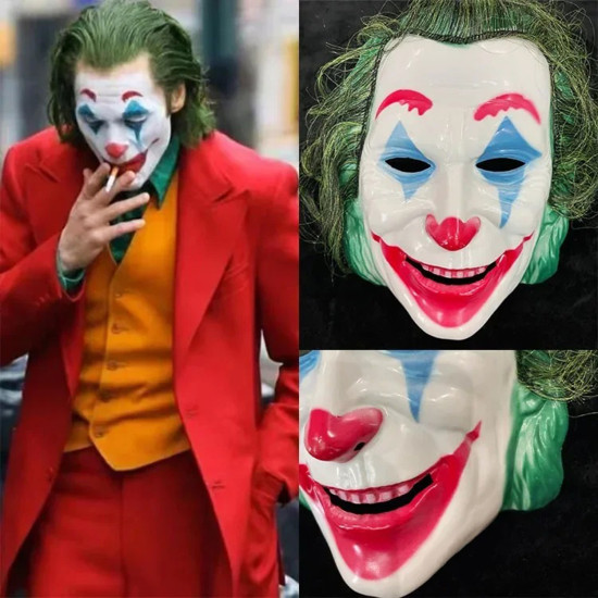 Joaquin Phoenix Joker Maskesi Yeşil Saçlı Joaquin Phoenix Joker Maskesi Yeşil Saçlı