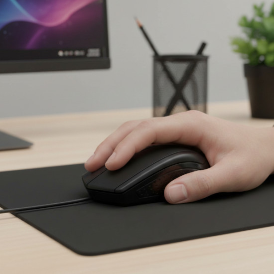 Siyah USB Kablolu 3D Optik Mouse Siyah USB Kablolu 3D Optik Mouse