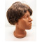 Kahverengi Kısa Kesim İçi Astarlı Erkek Peruğu 