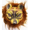 Kahverengi Saçlı Kaplan Aslan Leopar Maskesi Mega Peluş 32 No