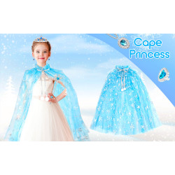 Karlar Ülkesi Elsa Frozen Mavi Pelerin – 80 cm Çocuk Pelerini 
