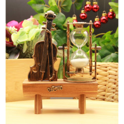 Dekoratif Keman Tasarımlı Kum Saati Dekoratif Keman Tasarımlı Kum Saati