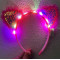 Pembe Pullu Led Işıklı Kedi Kulak Taç