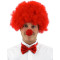 Kırmızı Renk Kıvırcık Afro Palyaço Seti