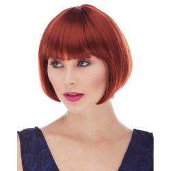 Kızıl Renk Düz Kesim Astarlı Küt Parti Peruğu  Kızıl Renk Düz Kesim Astarlı Küt Parti Peruğu