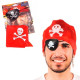 Korsan Bandana, Göz Maskesi ve Küpe 3 lü Kostüm Seti Korsan Bandana, Göz Maskesi ve Küpe 3 lü Kostüm Seti