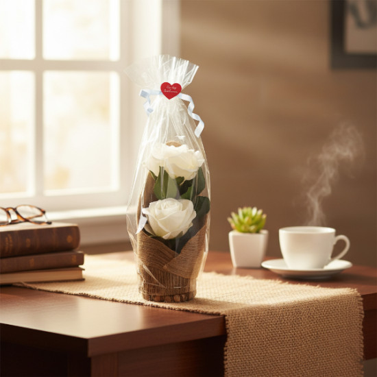 Kraponlu Çiçek Aranjmanı - Öğretmenler Günü Hediyesi