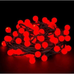 5m 28 Led Kırmızı Işık Siyah Kablo Fişli