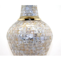 Pirinç Sedefli Vazo 35 Cm 