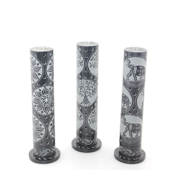Obsidian Taşı İşlemeli Kule Tütsülük Model 2 Obsidian Taşı İşlemeli Kule Tütsülük Model 2