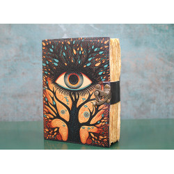 Göz Tasarımlı Deri Defter  Göz Tasarımlı Deri Defter