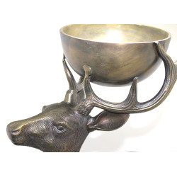 Metal Geyikli Kase 77 Cm 
