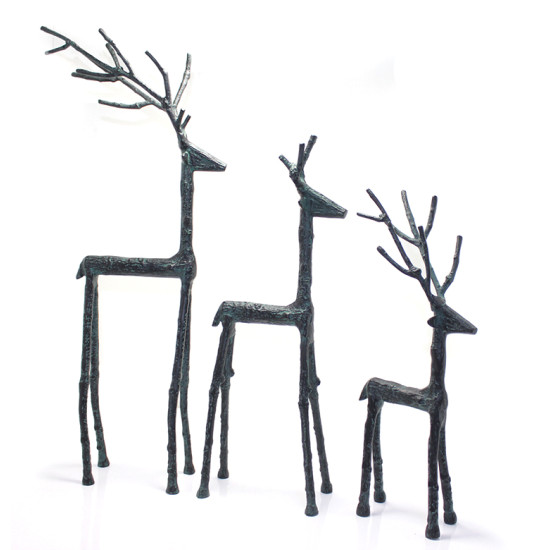 Metal 3 lü Geyik Seti