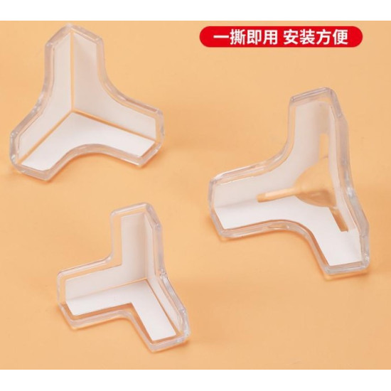 8'li Set Silikon Şeffaf Masa Kenarı Koruma Aparatı