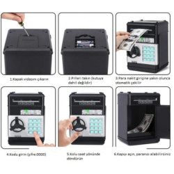 Elektronik Şifreli Kasa Otomatik ATM Kumbara Elektronik Şifreli Kasa Otomatik ATM Kumbara