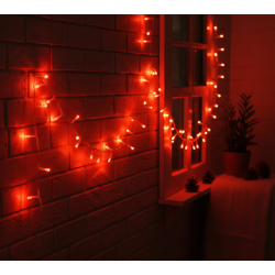 Damla Uçlu Kırmızı Dekoratif Işık 10 Metre 100 LED