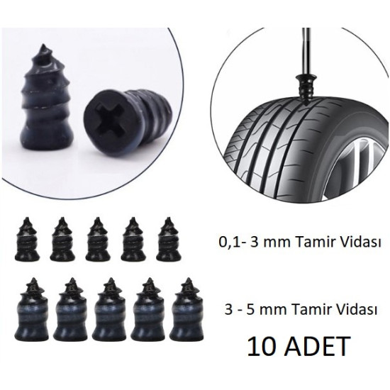 Lastik Tamir Kiti Kauçuk Vida Seti Lastik Tamir Kiti Kauçuk Vida Seti