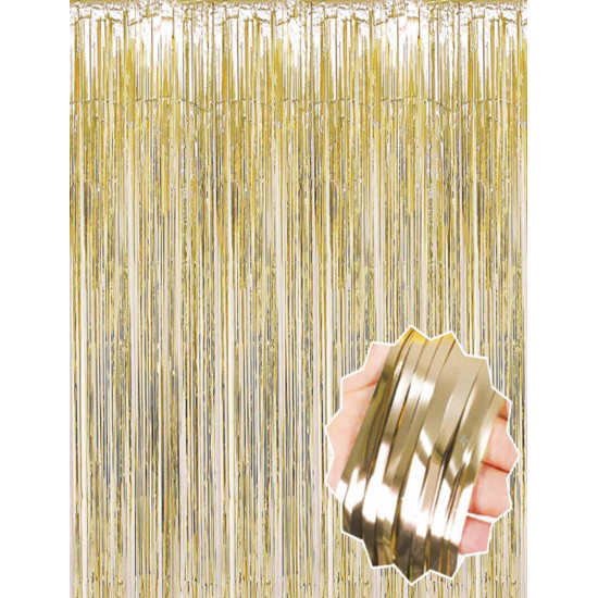 Mat Altın Püsküllü Kapı Perdesi