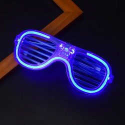 Mavi Led Işıklı Parti Gözlüğü - Neon 3 Modlu Mavi Led Işıklı Parti Gözlüğü - Neon 3 Modlu