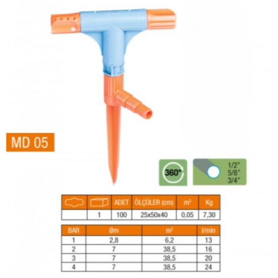 2 Yönlü & T Normal Sprink Fıskiye 2 Yönlü & T Normal Sprink Fıskiye