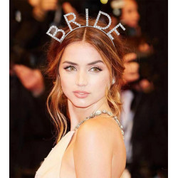 Bekarlığa Veda Kristal Taşlı Gümüş Bride Tacı Bekarlığa Veda Kristal Taşlı Gümüş Bride Tacı