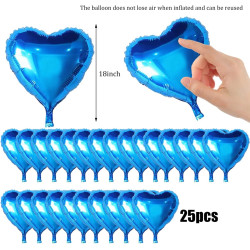 Metalize Mavi Kalp Folyo Balon Metalize Mavi Kalp Folyo Balon