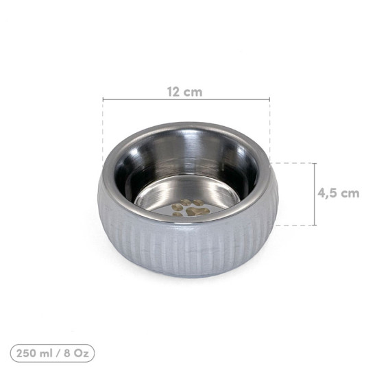 Mikopet Organik Seramik Mama Kabı Gri Mikopet Organik Seramik Mama Kabı Gri