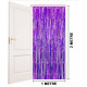 Mor Ekstra Metalize Saçaklı Arka Fon Perde